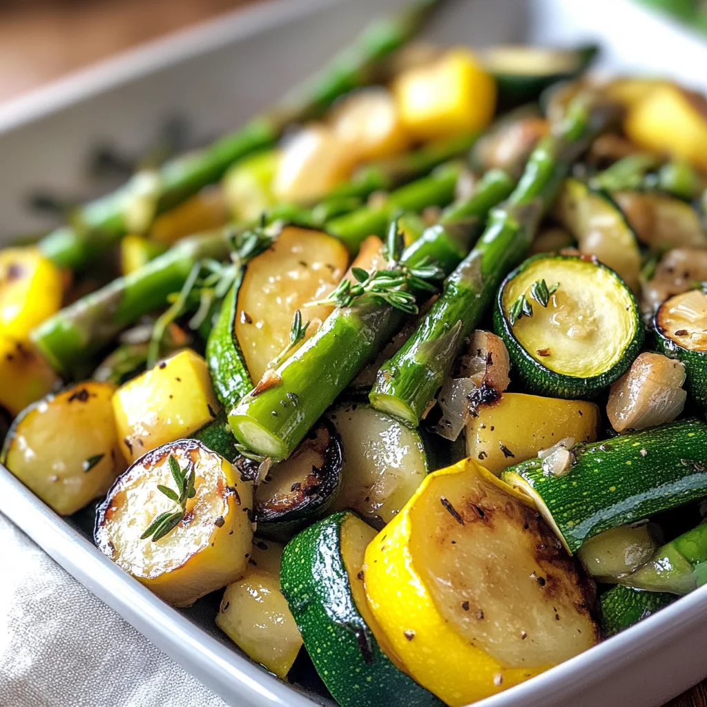 Flavorful Asparagus with Zucchini and Squash