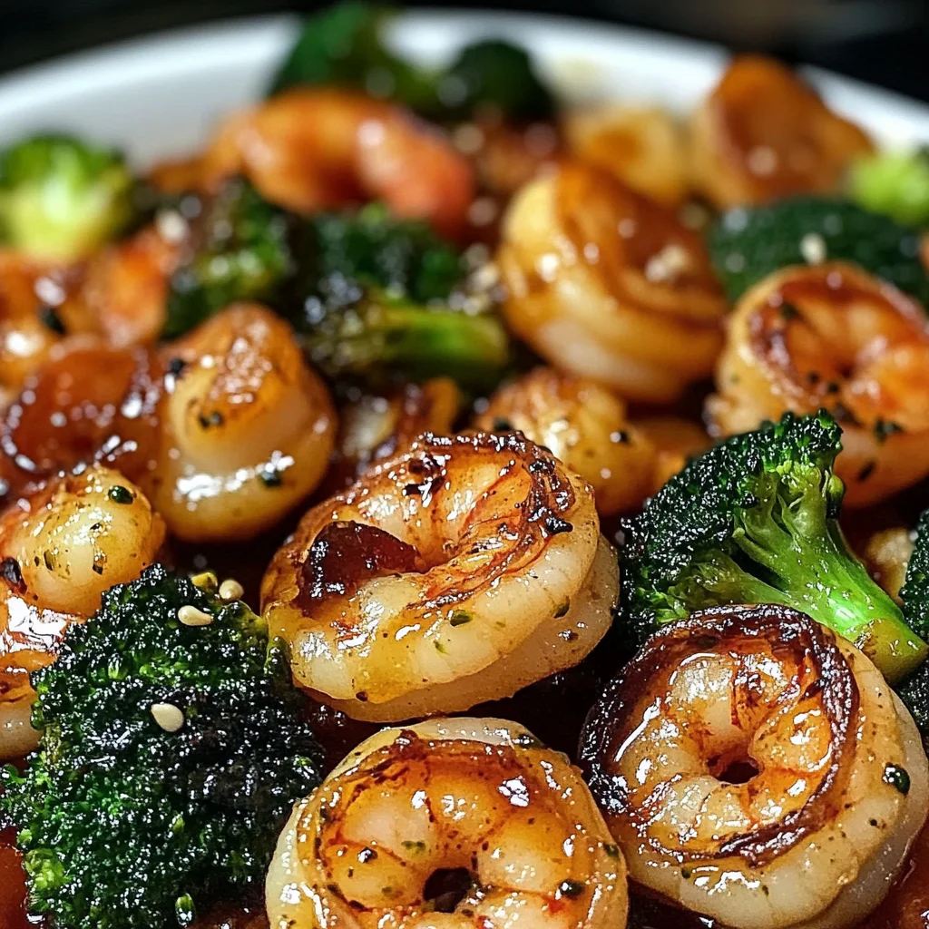 Honey Garlic Shrimp Roasted Broccoli