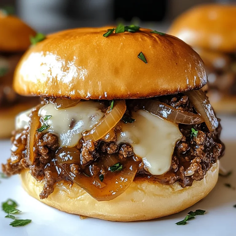Irresistible French Onion Beef Sloppy Joes