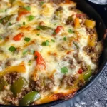 Low Carb Philly Cheesesteak Casserole