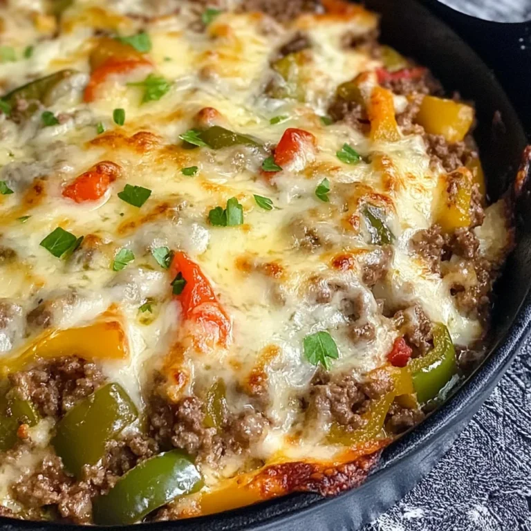 Low Carb Philly Cheesesteak Casserole