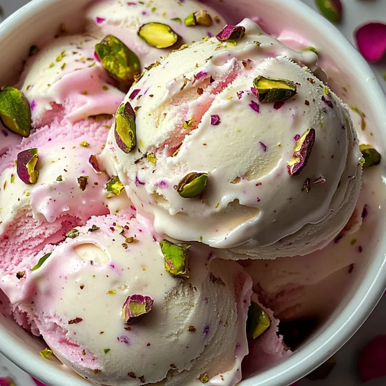 Rose Pistachio Cheesecake Ice Cream