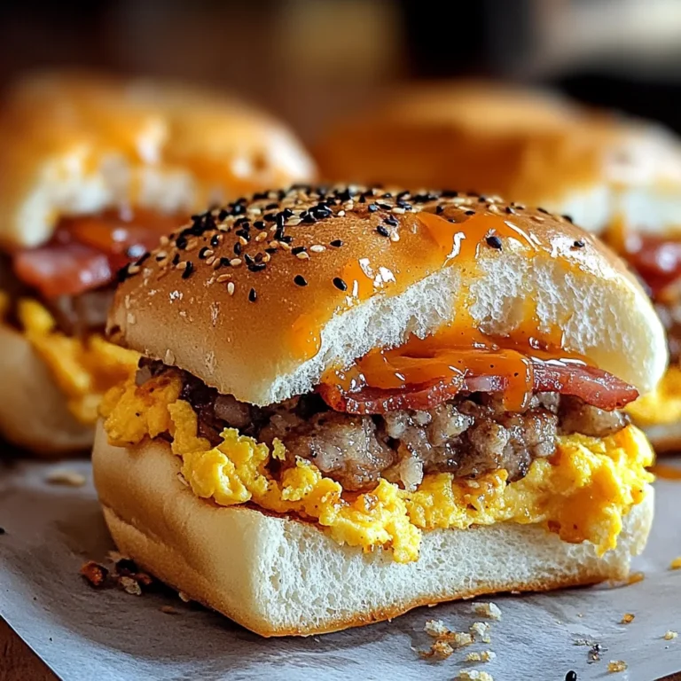 Tasty Hawaiian Roll Breakfast Sandwiches