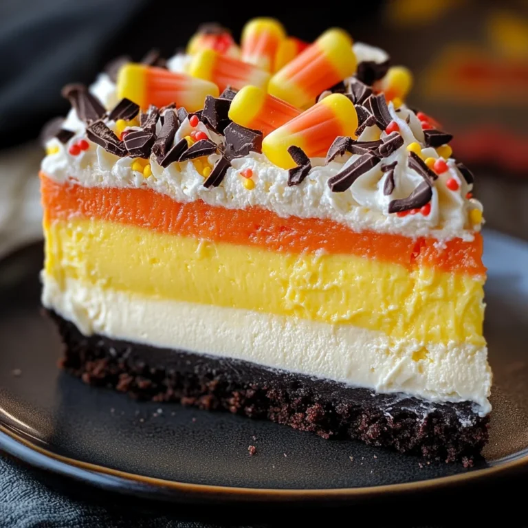 Candy Corn Delight Cheesecake