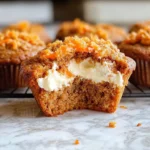 Carrot Cake Muffins with Cheesecake Filling