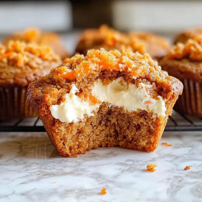Carrot Cake Muffins with Cheesecake Filling