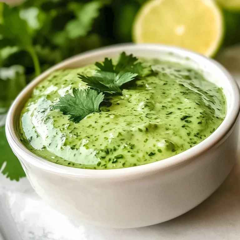 Creamy Garlic Lime Cilantro Sauce