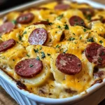 Crockpot Pierogi Casserole with Kielbasa