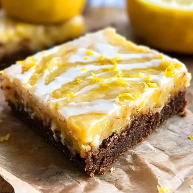 Easy Lemon Brownies Recipe