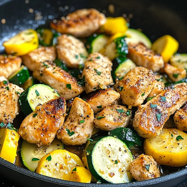 Healthy Chicken Breast with Zucchini and Squash