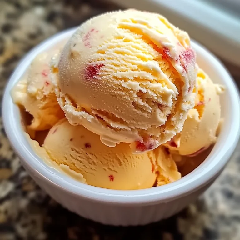 Homemade Peach Ice Cream