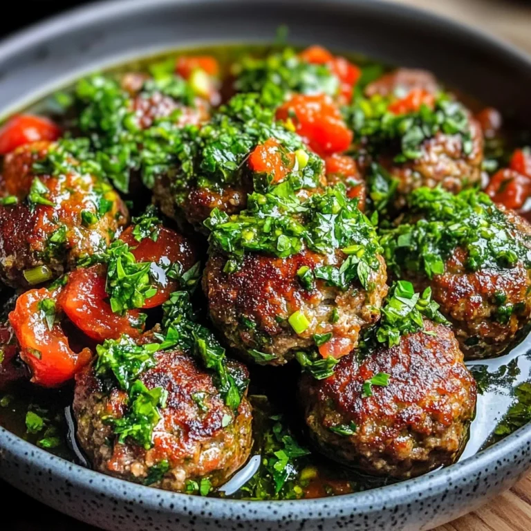Italian Meatballs Chimichurri Sauce: A Flavor Explosion Recipe