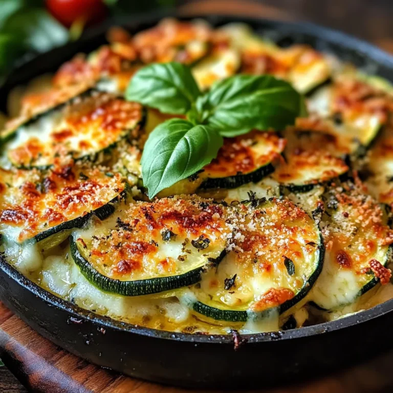 One Pan Baked Zucchini Cheese