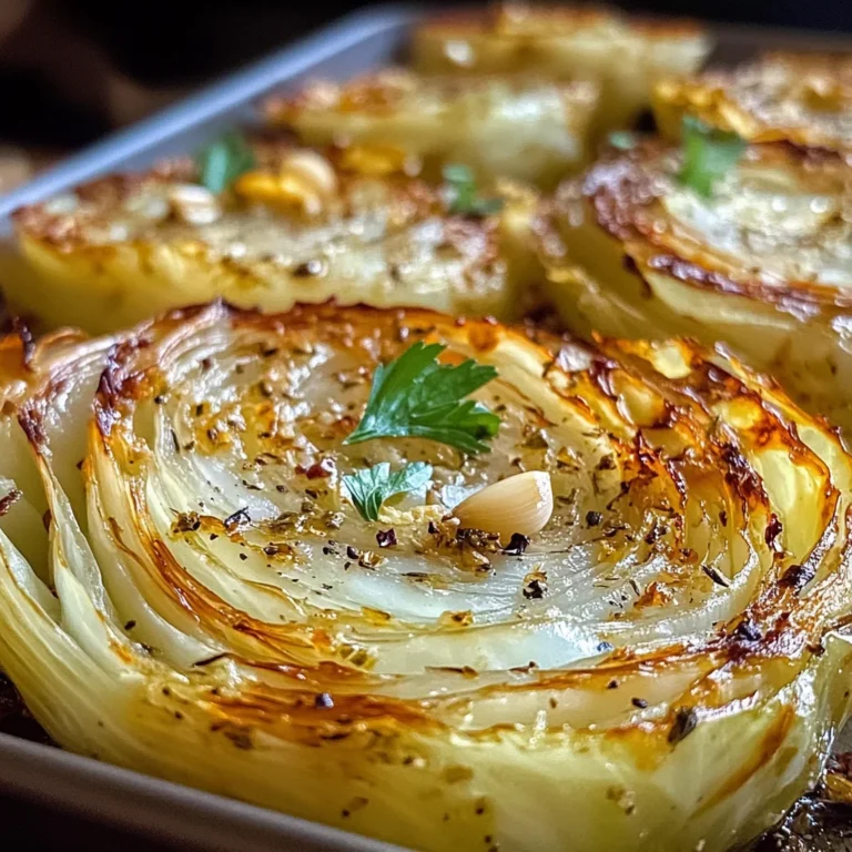 Oven Roasted Garlic Cabbage Steaks