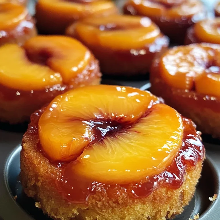 Peach Upside-Down Mini Cakes
