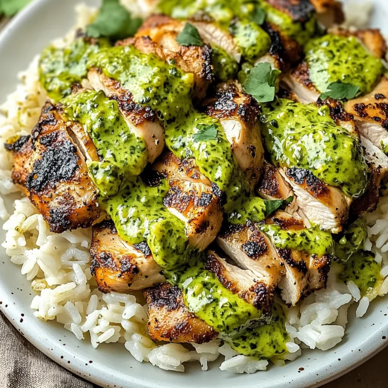 Peruvian Chicken & Rice with Green Sauce