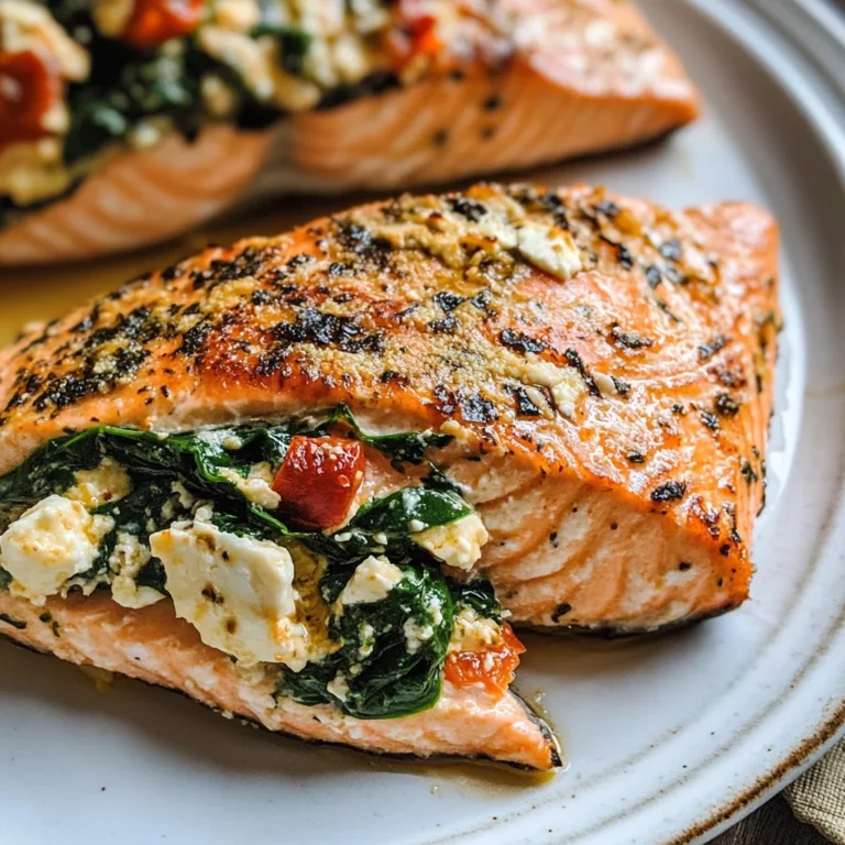 Stuffed Salmon With Spinach & Feta (30 minutes!)