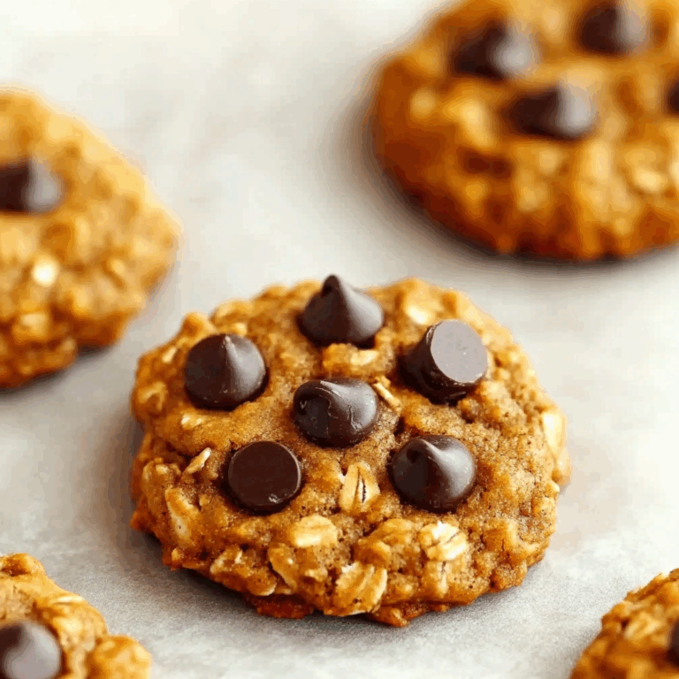 Soft & Chewy Pumpkin Chocolate Chip Oatmeal Cookies