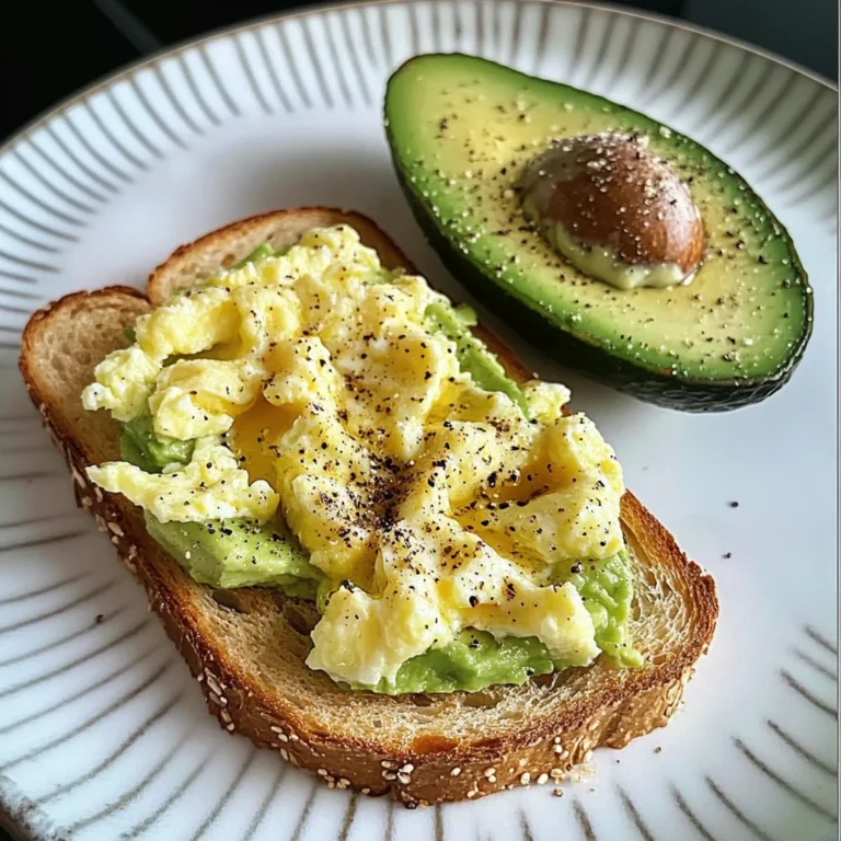Avocado Toast & Fluffy Scramble with Iced Matcha