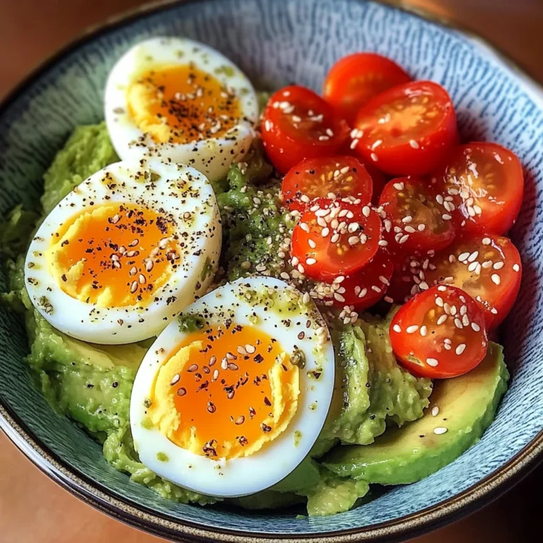 Avocado & Soft-Boiled Egg Bowl with Cherry Tomatoes & Sesame