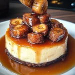 Caramelized Banana Cheesecake with Rum Glaze