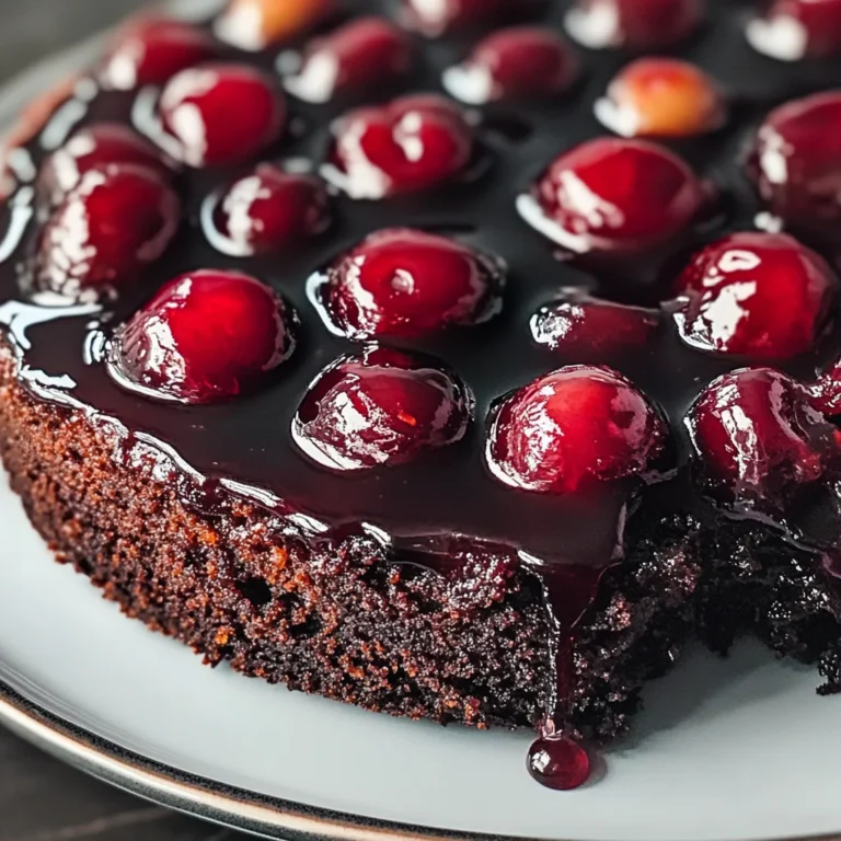Chocolate Cherry Upside Down Cake