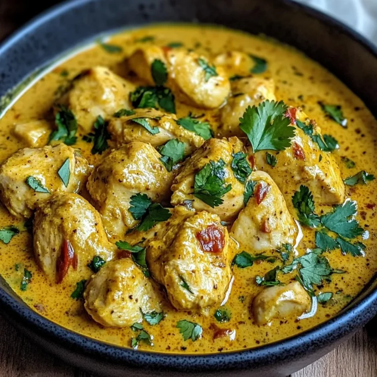 Coconut-Spiced Chicken Curry with Garlic Naan & Golden Fries