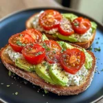 Creamy Tomato & Avocado Toast with Cottage Cheese