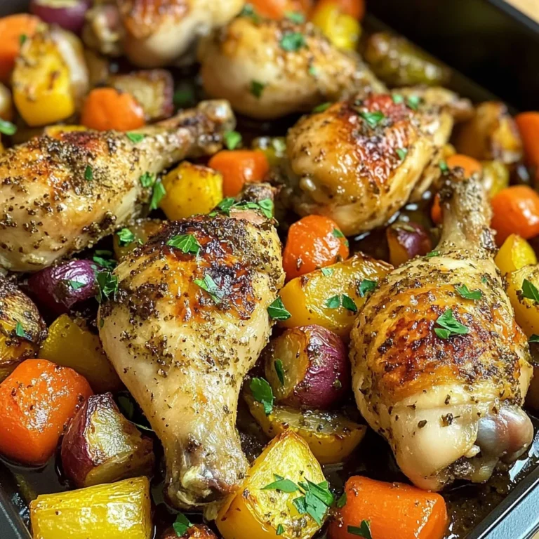 Garlic Herb Chicken Drumsticks with Veggies