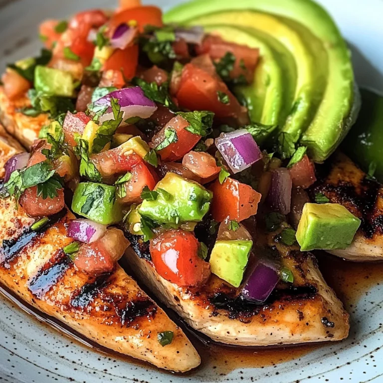 Grilled Chili-Lime Chicken with Avocado & Red Onion Salsa