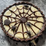 Halloween Chocolate Spiderweb Tart