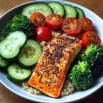 Lemon-Pepper Salmon Quinoa Plate