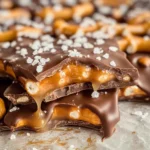 Salted caramel pretzel bark