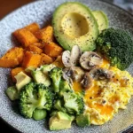 Savory Scramble with Veggie Medley & Sliced Avocado