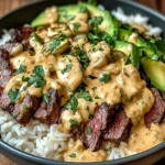 Steak Queso Rice