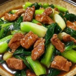 Stir-Fried Pork with Bok Choy in Garlic-Ginger Sauce