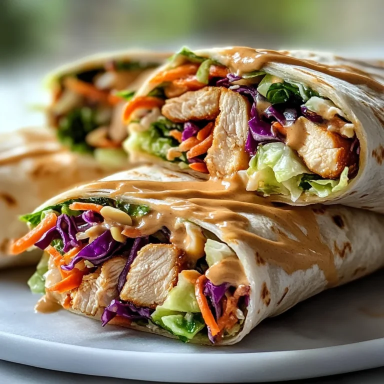 Thai Peanut Chicken Wraps