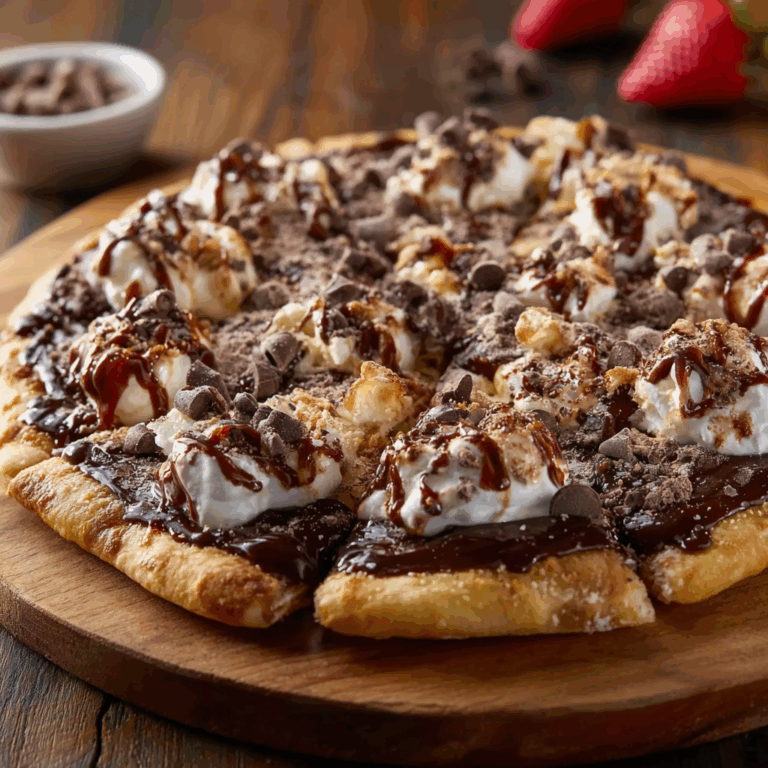 Chocolate Fudge Dessert Pizza