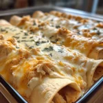 38g Protein Chicken Enchiladas with Dreamy White Sauce