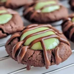 Chocolate Mint Thumbprint Cookies