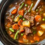Crockpot Vegetable Beef Soup (full of flavor!)