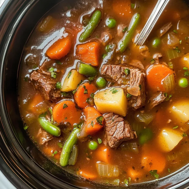 Crockpot Vegetable Beef Soup (full of flavor!)