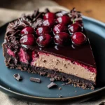 Dark Chocolate Cherry Cheesecake
