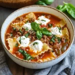 Easy Creamy Lasagna Soup