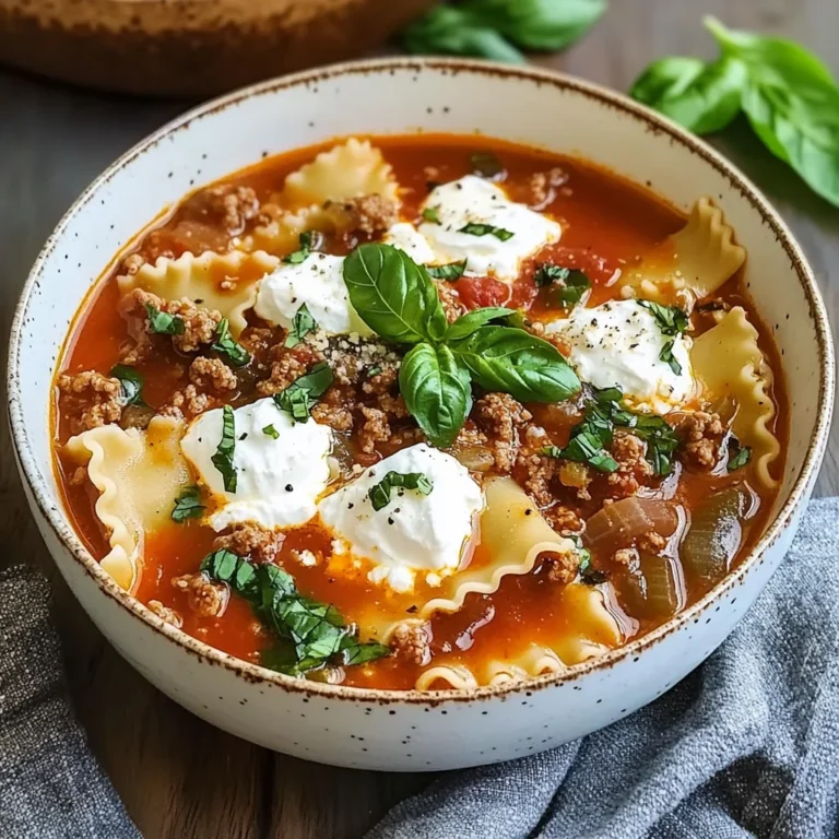 Easy Creamy Lasagna Soup
