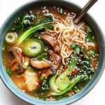 Ginger Garlic Noodle Soup with Bok Choy