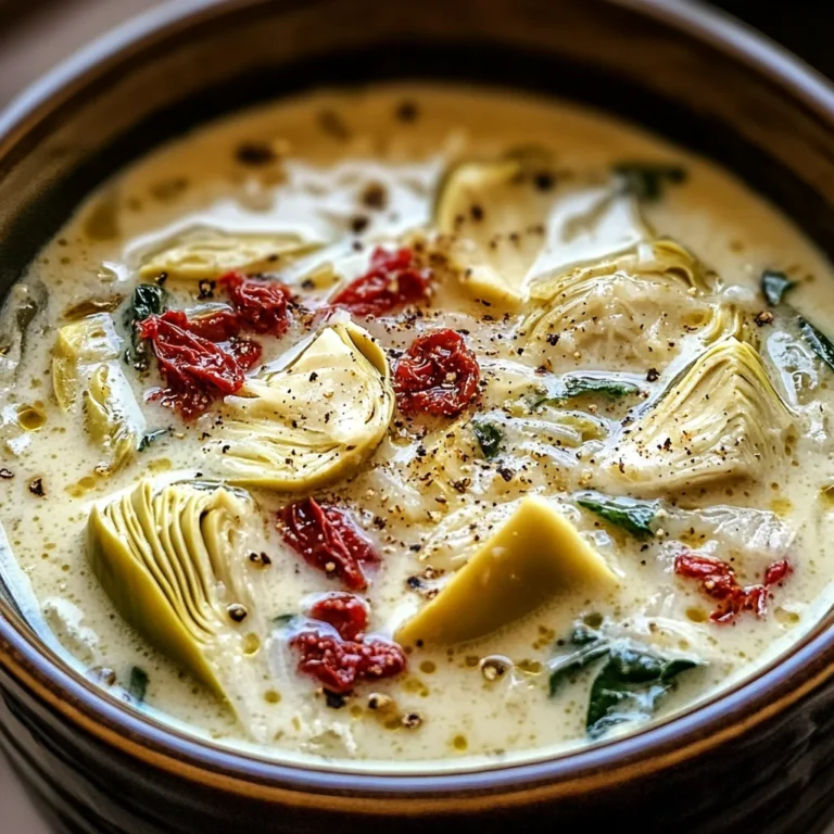 Lemony Tuscan Artichoke Soup