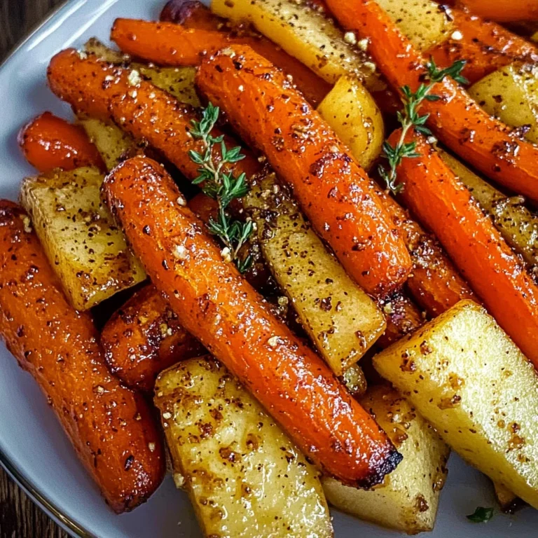 Maple Dijon Roasted Carrots and Apples