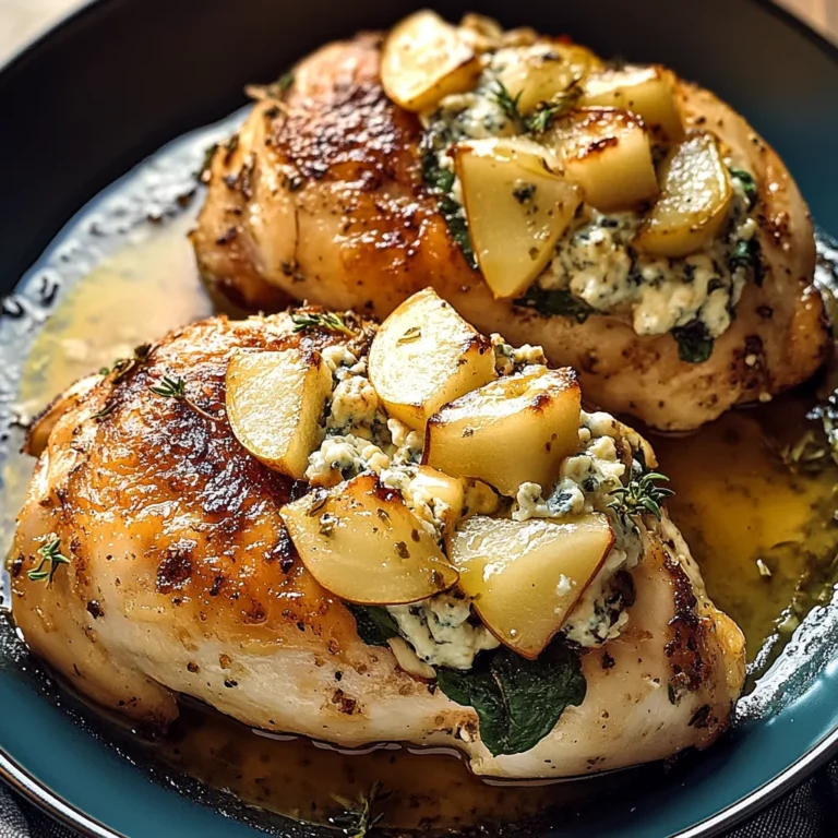 Pear and Gorgonzola Stuffed Chicken