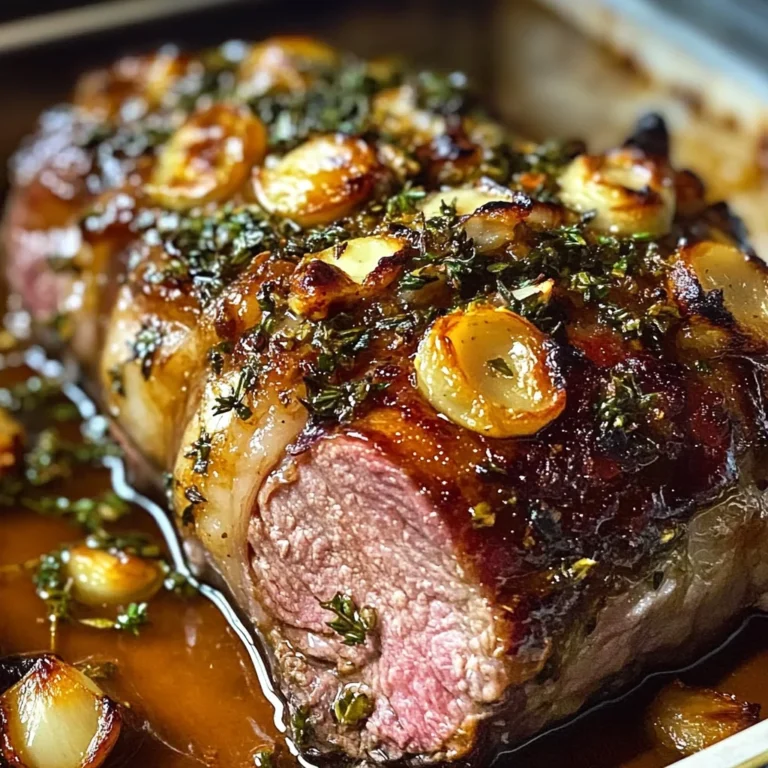Slow-Roasted Lamb Shoulder with Honey-Garlic Mustard Glaze
